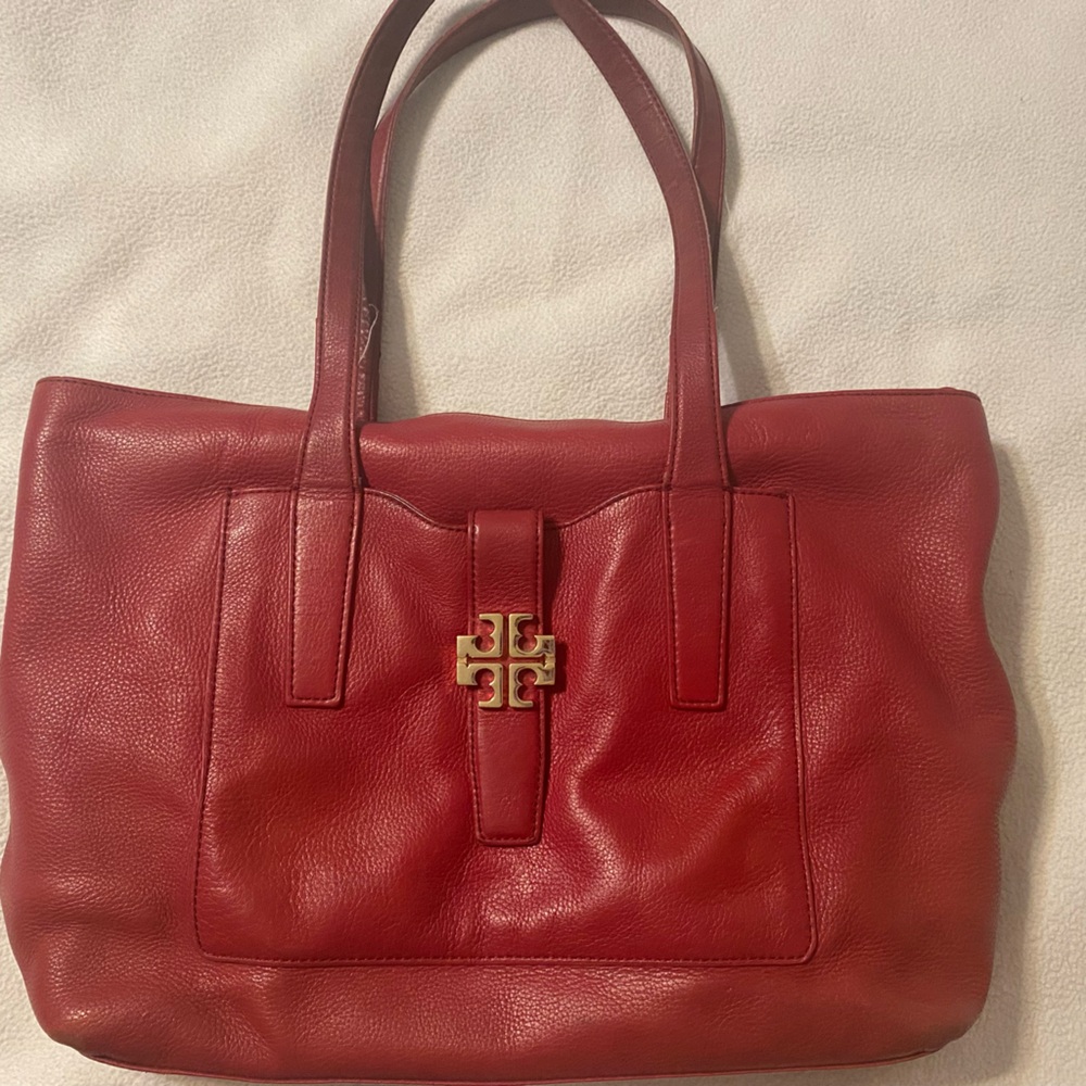 Tory Burch Cherry Red Tote Bag